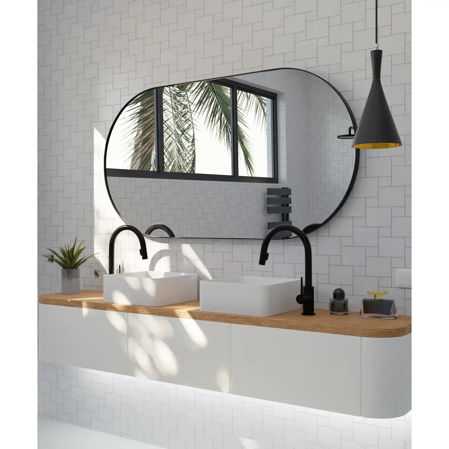 Miroir Ovalo noir