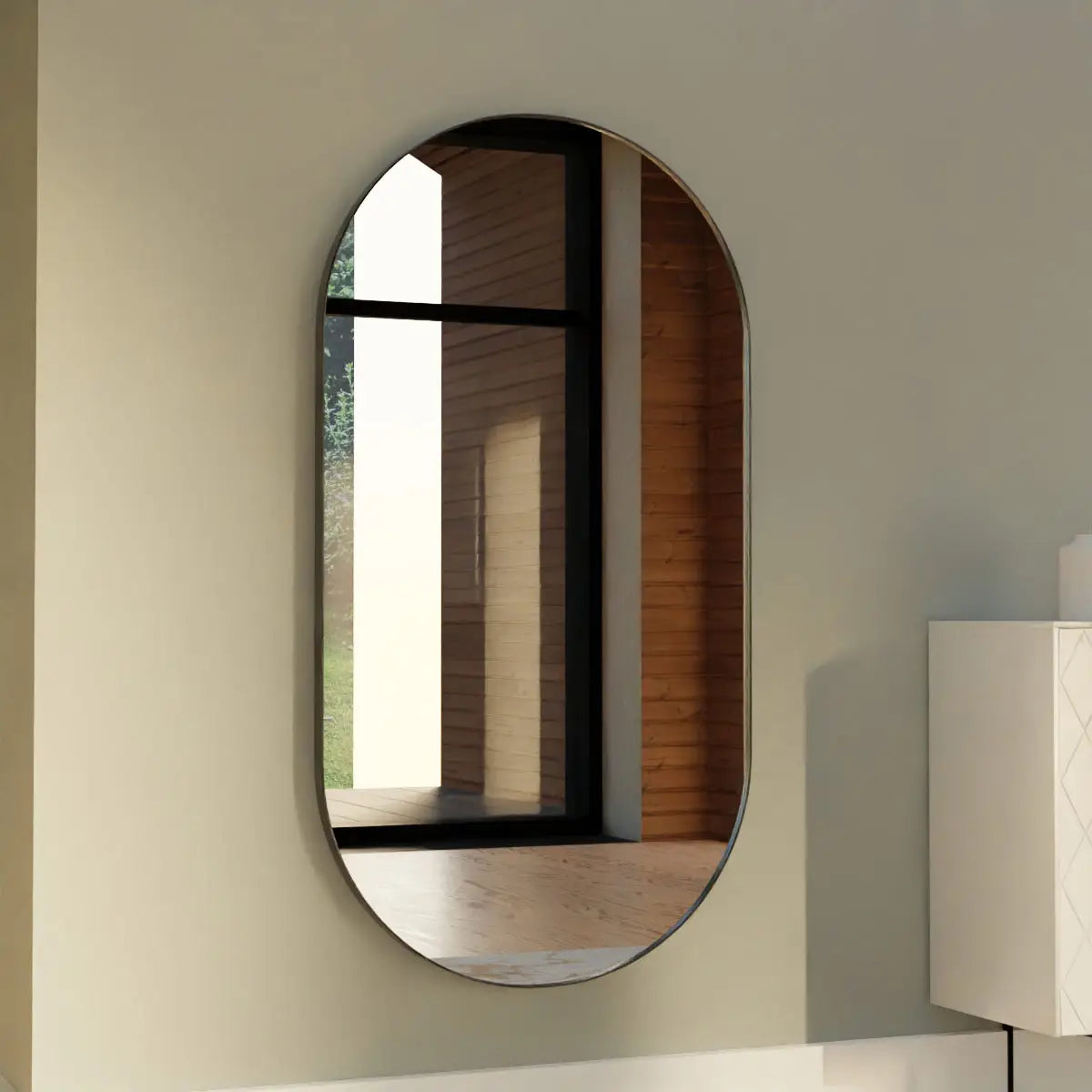 Black Ovalo Mirror