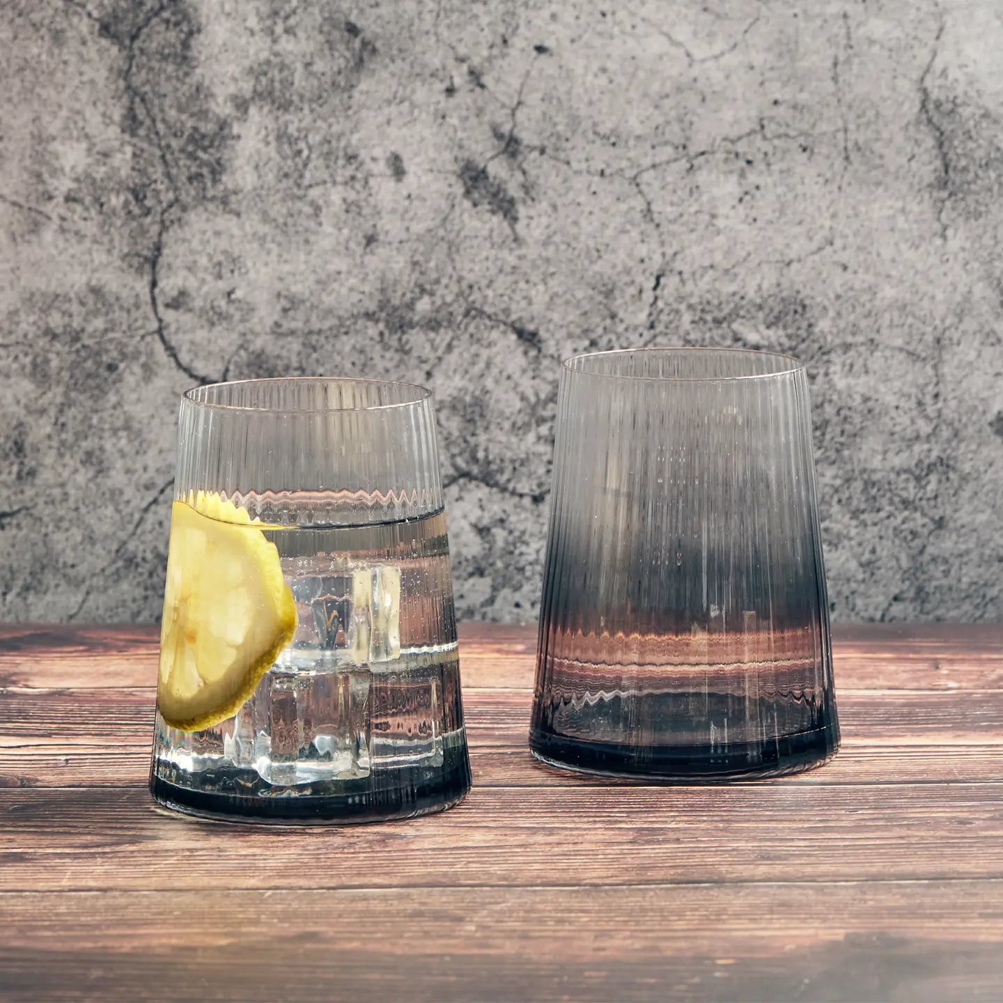 Smoke water glass box of 6