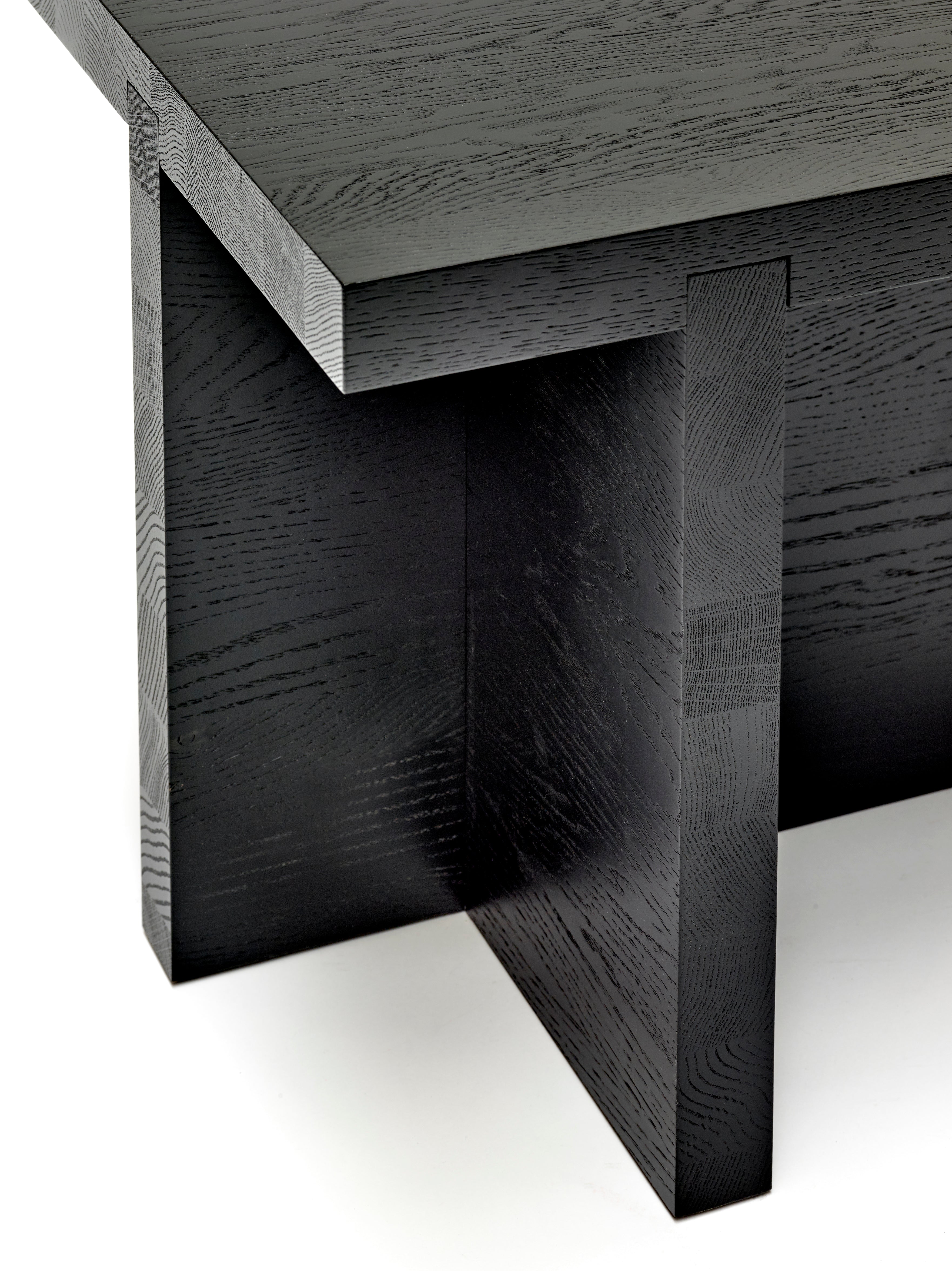 Rudolph zwarte vierkante bijzettafel