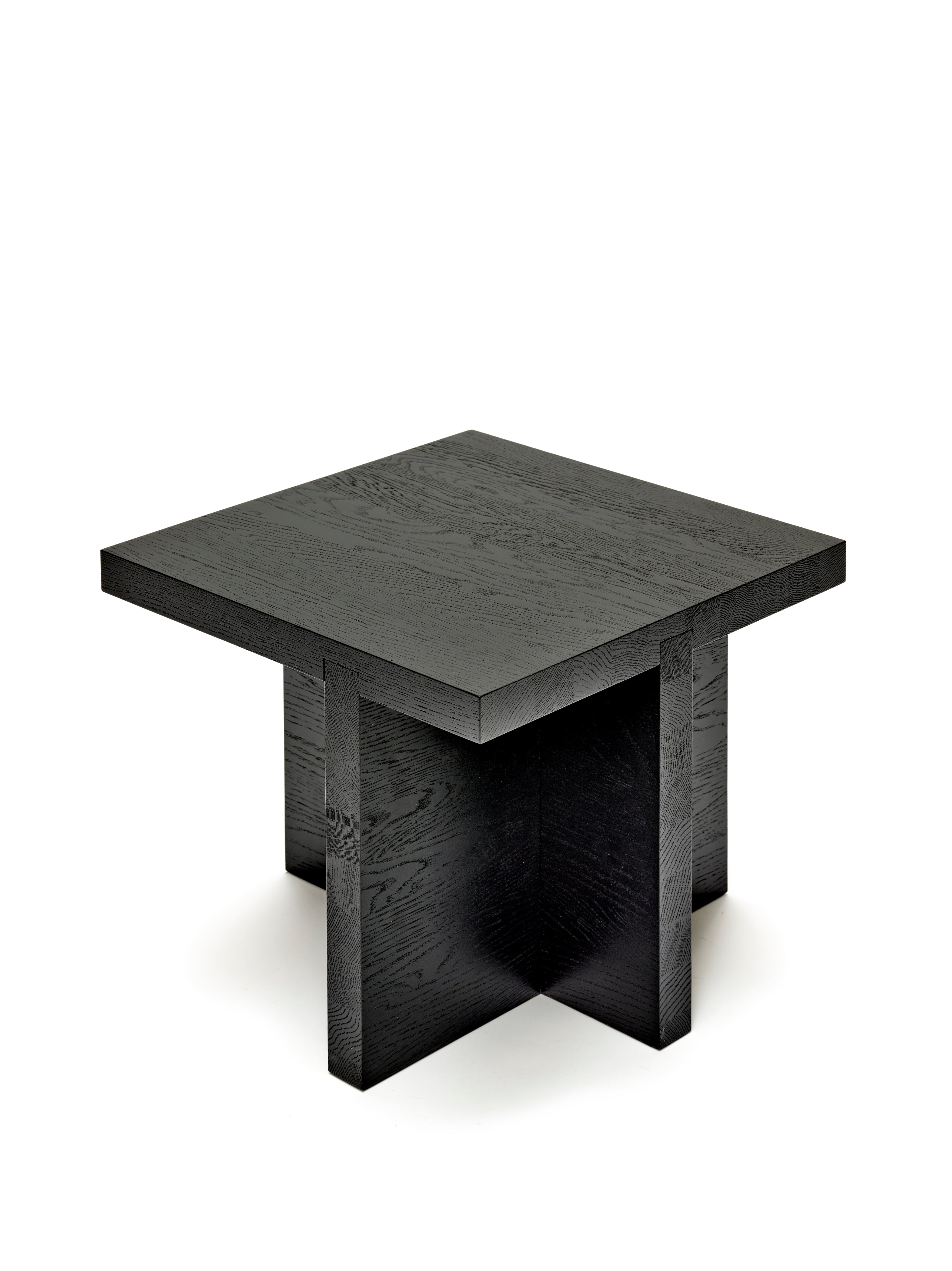 Rudolph zwarte vierkante bijzettafel