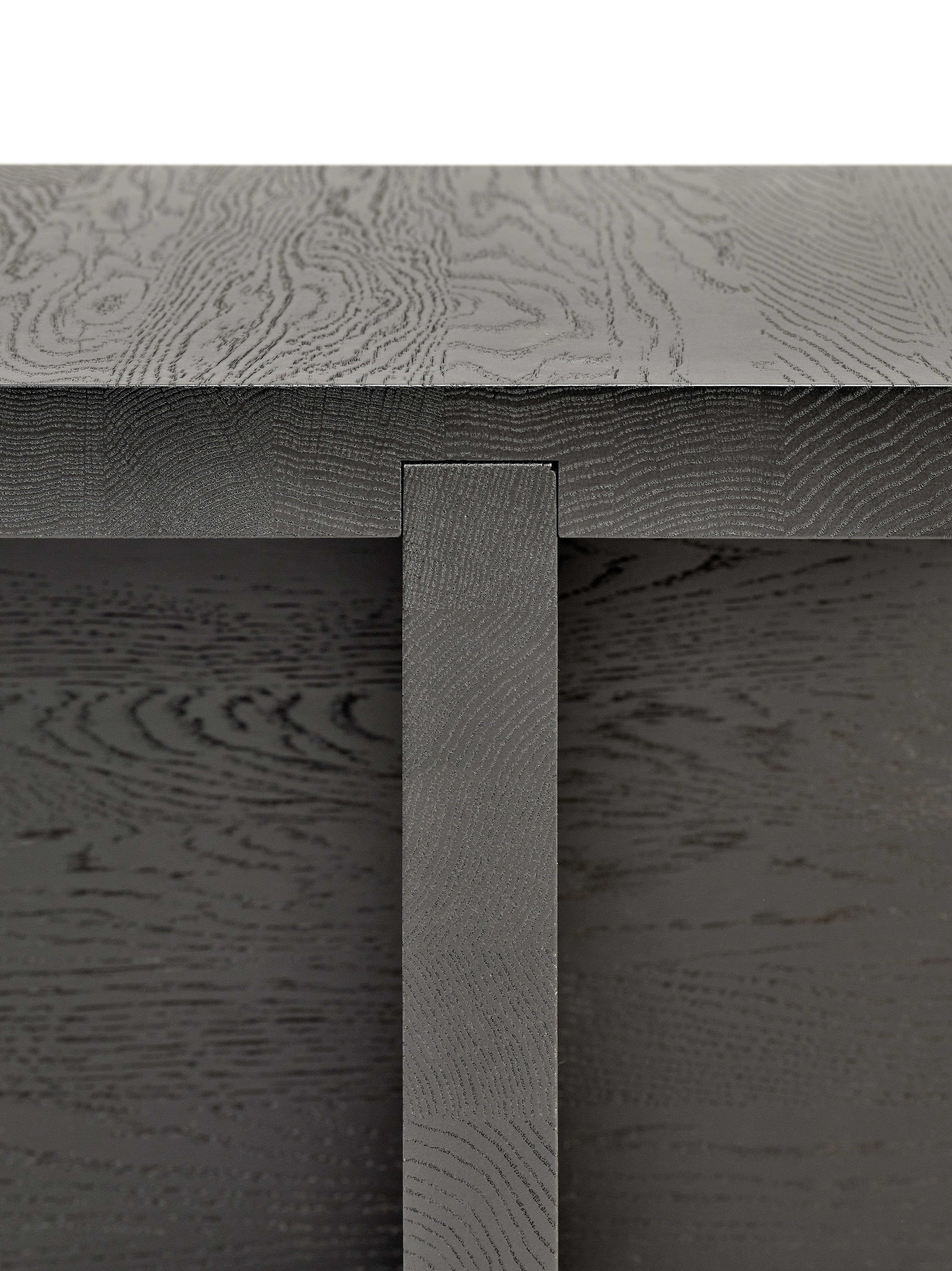 Rudolph zwarte vierkante bijzettafel