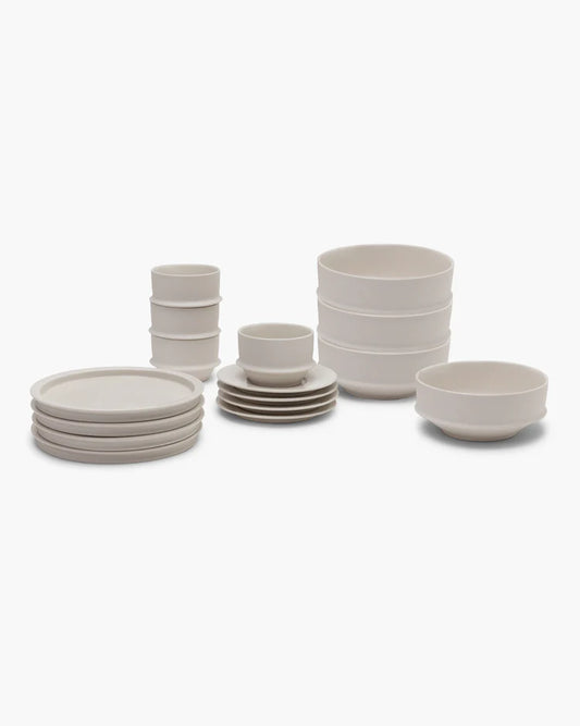 Set de petit-déjeuner 16 pièces alabaster dune