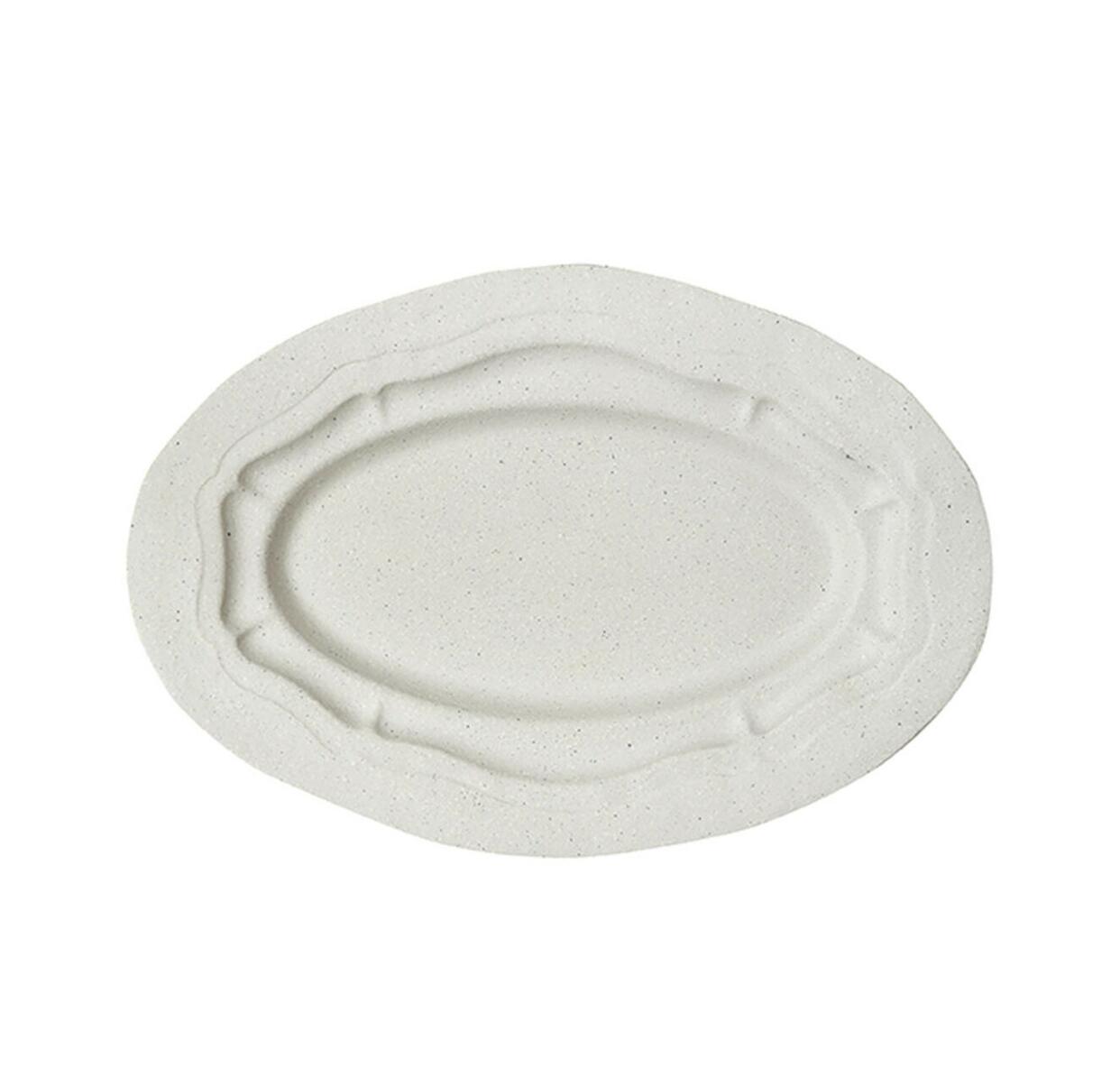 Plat ovale M Réfectoire Sable mat