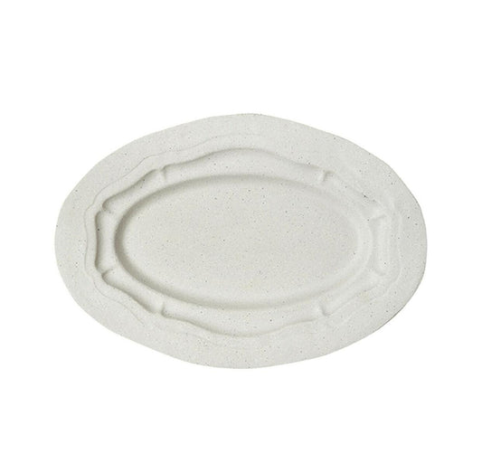 Plat ovale M Réfectoire Sable mat