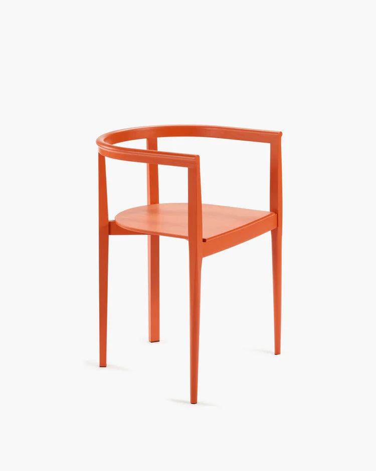 Elé orange beech chair