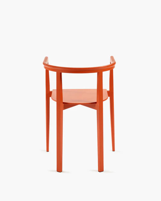 Elé orange beech chair