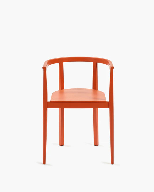 Elé orange beech chair