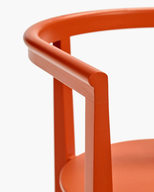 Elé orange beech chair