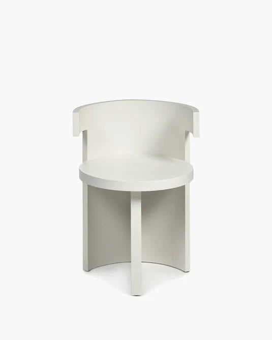 Boho white beech chair