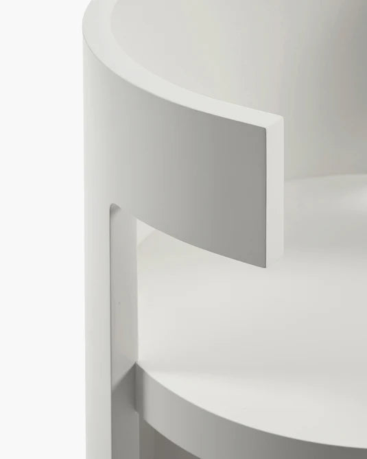 Boho white beech chair