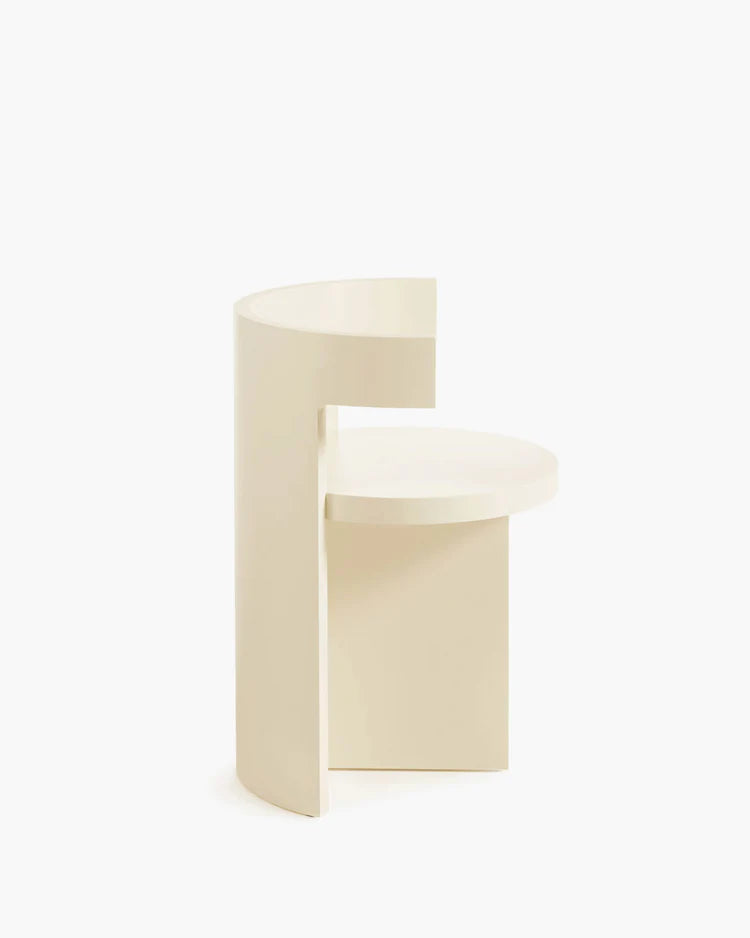 Boho cream beech chair