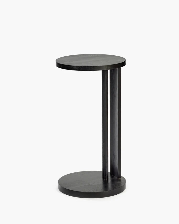 Aura black oak side table L