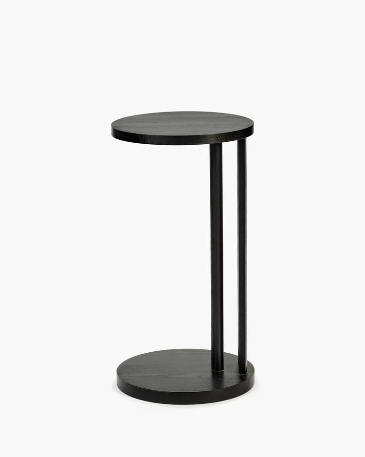 Table d'appoint L chêne noir Aura
