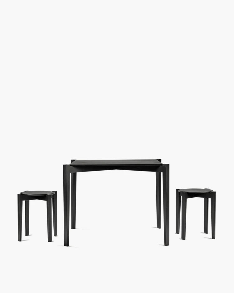 Table carré hêtre noir Eloïs