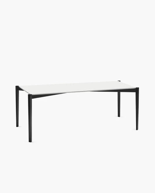 Table rectangulaire noir/blanc cassé Eloïs