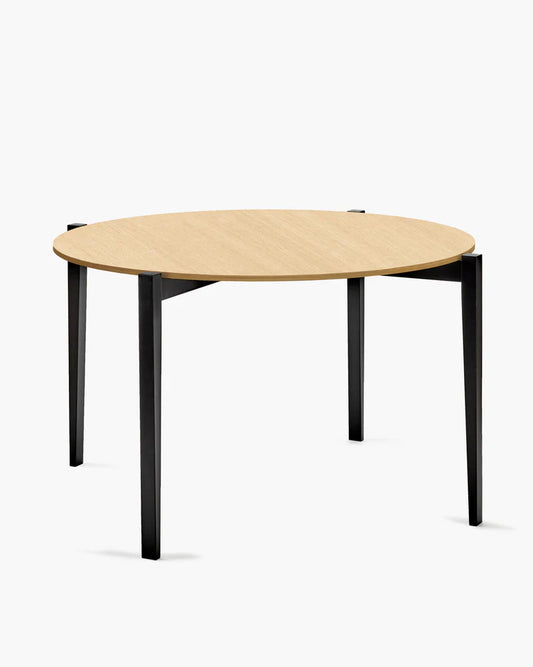 Table ronde hêtre noir/chêne naturel Eloïs