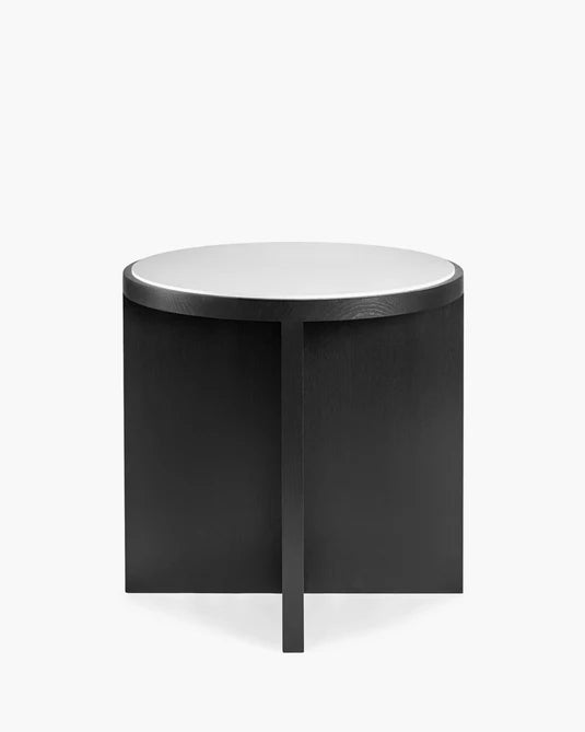 Cici zwarte eiken/wit canvas S tafel 