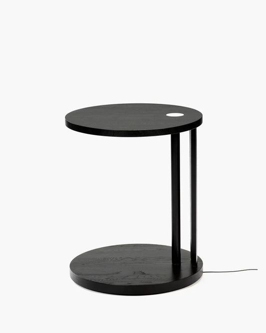 Table d'appoint S avec éclairage LED chêne noir Aura