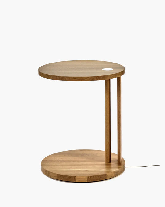 Aura Natural Oak S Side Table with LED Lighting