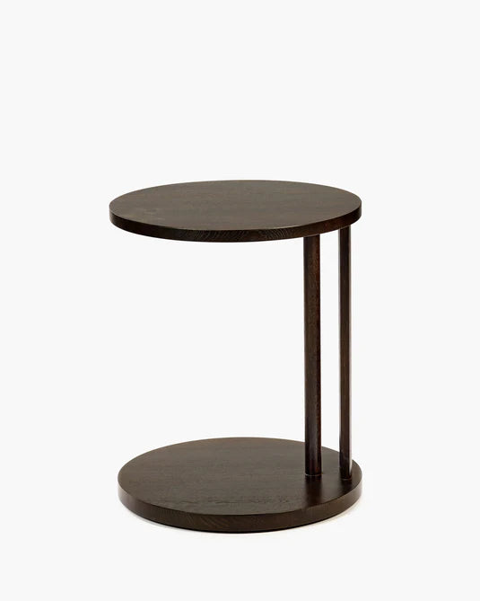 Aura brown oak high side table