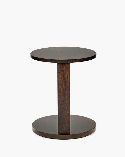 Aura brown oak high side table