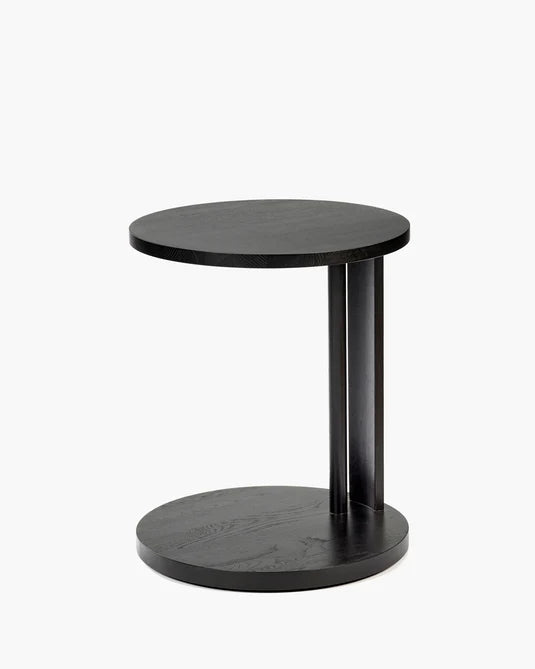 Table d'appoint basse chêne noir Aura