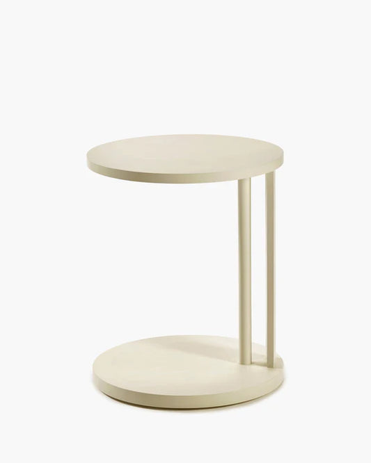 Table d'appoint basse hêtre crème Aura