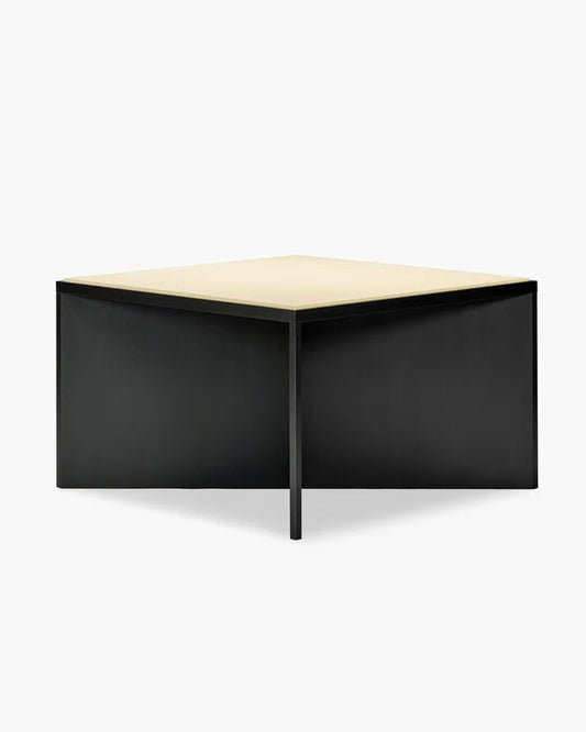 Table chêne noir/top chêne crème Kubé