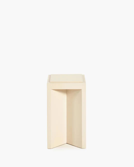 Table d'appoint chêne creme Kubé 4
