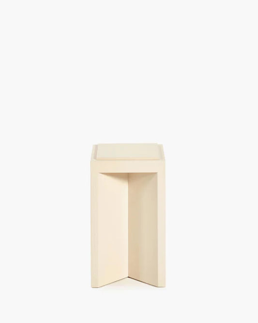 Table d'appoint chêne creme Kubé 4