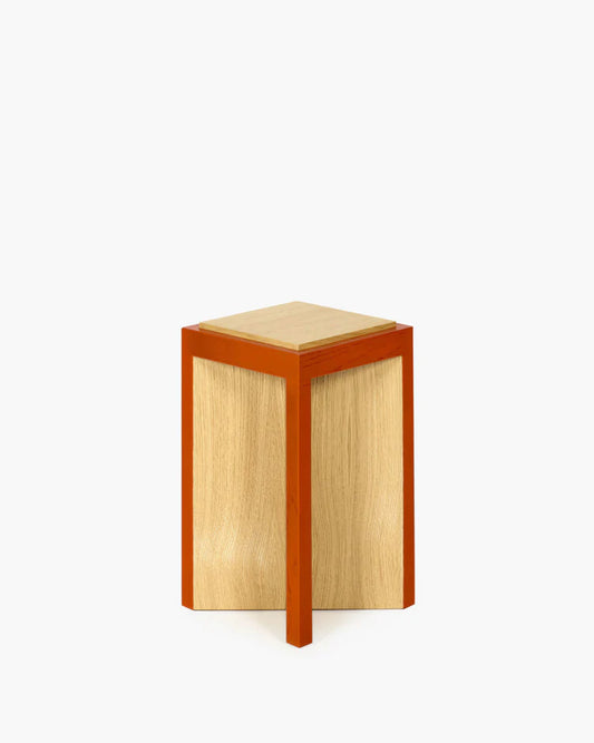 Table d'appoint chêne creme Kubé 4