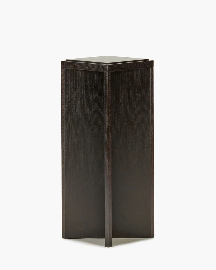 Kubé 5 brown oak pedestal
