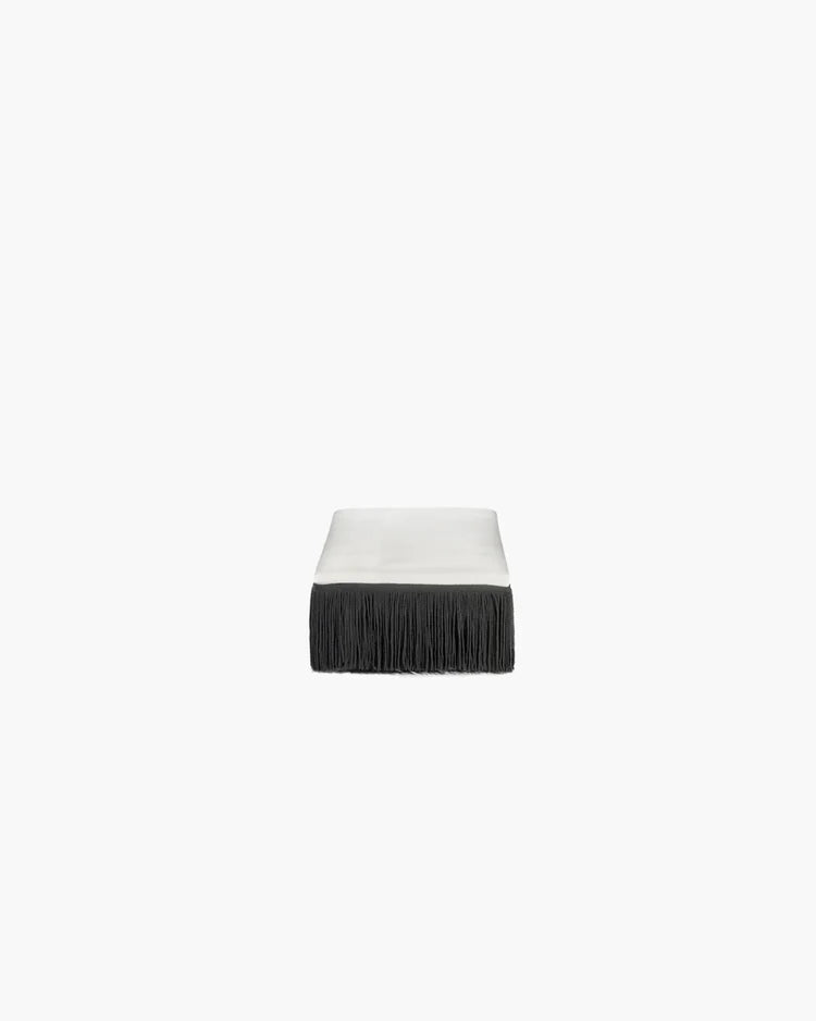 Ottoman S blanche noir Frin