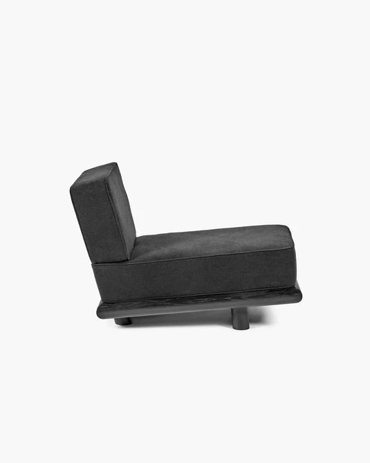 Canapé licot noir + cadre chêne noir Ono 1