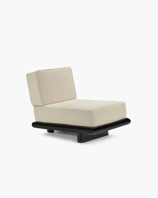 Canapé coco naturel + cadre tulipier teinté foncé Ono 1