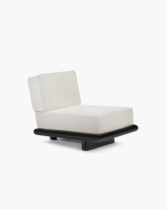 Ecru kokosnoot bank + donker gebeitst tulp frame Ono 1