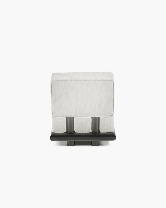 Ecru kokosnoot bank + donker gebeitst tulp frame Ono 1