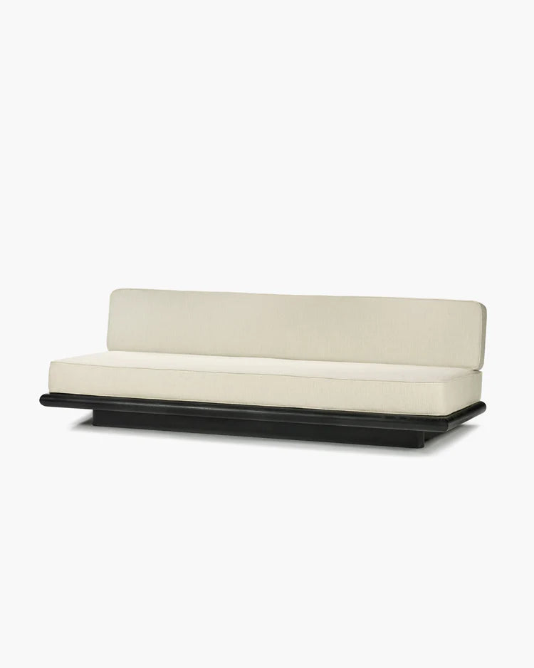 Natuurlijke kokosbank + zwart eiken frame Ono 3