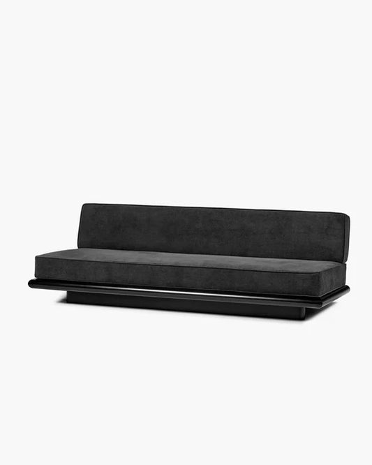 Canapé licot noir + cadre chêne noir Ono 3
