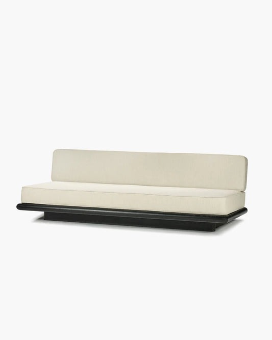 Canapé coco naturel + cadre tulipier teinté foncé Ono 3