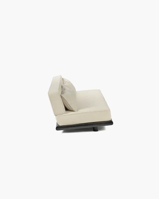 Canapé coco naturel + cadre tulipier teinté foncé Ono 3