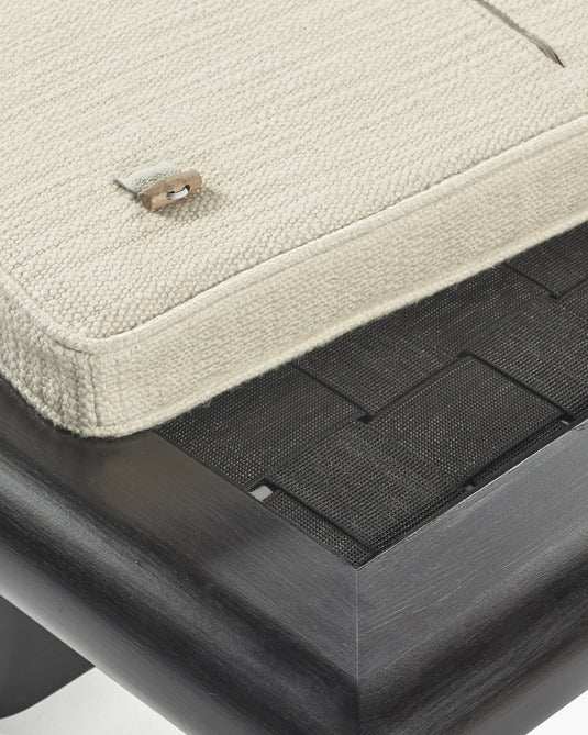 Natural coconut bench S + dark stained tulip frame Taka