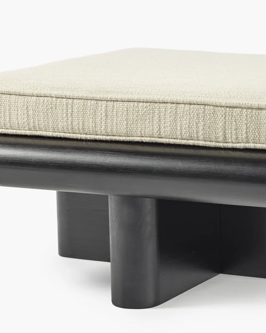 Natural coconut bench S + dark stained tulip frame Taka