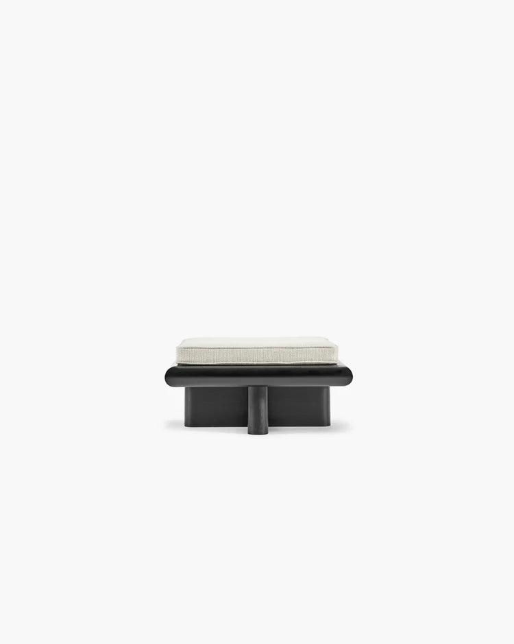 Banc S coco crème + cadre tulipier teinté foncé Taka