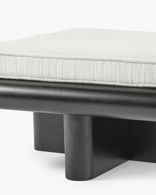 Taka crème kokosnoot bank S + donker gebeitst tulp frame