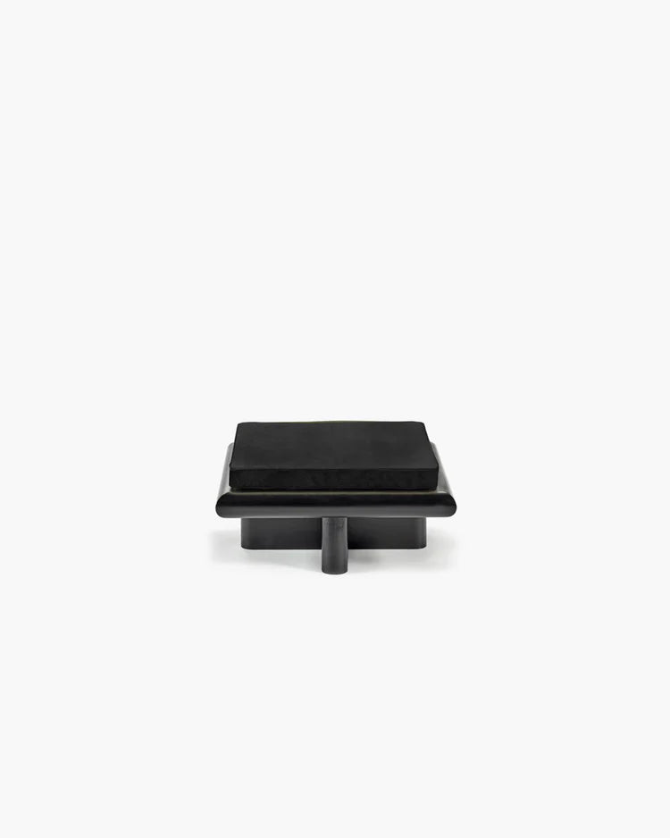 Banc S licot noir + cadre tulipier teinté foncé Taka
