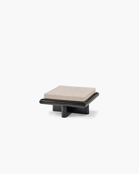 Banc S velours gris + châssis tulipier teinté foncé Taka
