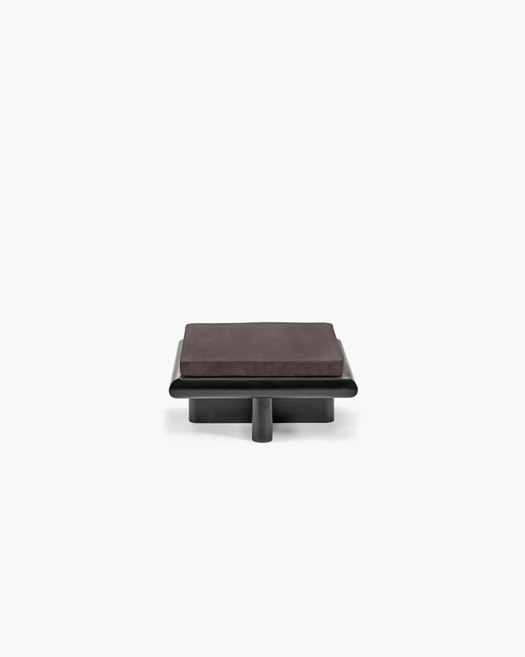 Banc S velours ombre + châssis tulipier teinté foncé Taka