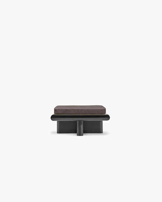 Banc S velours ombre + châssis tulipier teinté foncé Taka